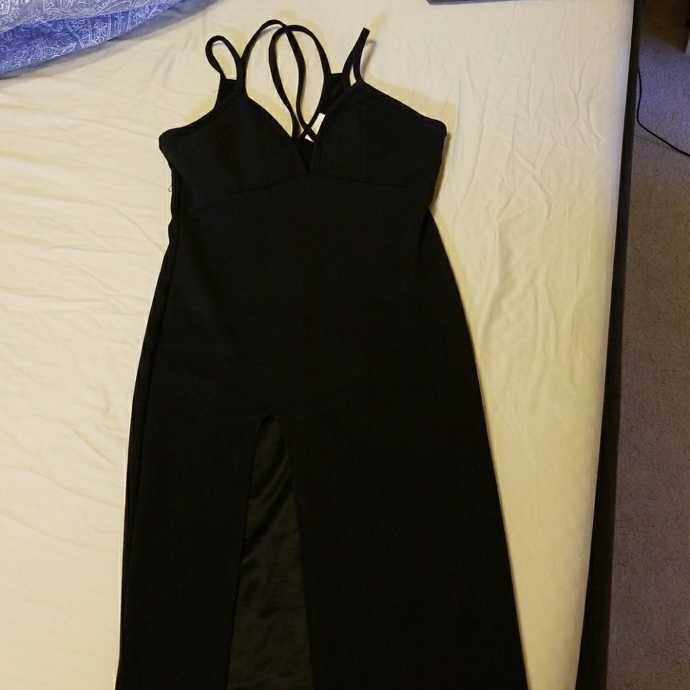 Black mini dress